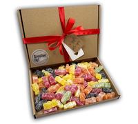 Jelly Babies Sweets Gift Box Hamper For Any Occasion (Kraft Box, Red Ribbon)