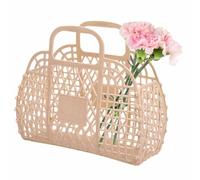 Jelly Beach Bag, Reusable Basket, Jelly Bag with Handle Jelly Bags Basket, Mesh Tote Bag, Beach Tote Bag Aesthetic