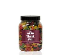 JELLY BEANS 2.1kg MEDIUM Sweet Jar - A Personalised Gift Jar filled with your favourite Retro Sweets! (Thank You)