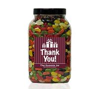 Jelly Beans 2.8kg Large Sweet Jar - A Personalised Gift Jar Filled with Your Favourite Retro Sweets! (Thank You)