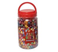 Jelly Beans Assorted Fruit Flavour Jar Sweet Treats Mix Bulk Confectionery Snack Tub Colourful Chewy Candy Ideal for Sharing Parties and Gift Hampers
