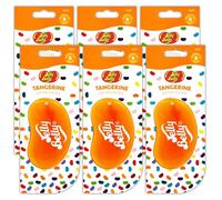 Jelly Belly Car Air Freshener, 3D Gel, 30 Day Long Lasting Fragrance, Orange Hanging Novelty Car Scent Accessory - Tangerine 6 Pack
