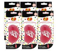 Jelly Belly Car Air Freshener, 3D Gel, 30 Day Long Lasting Fragrance, Pink Hanging Novelty Car Scent Accessory - Strawberry Daiquiri 6 Pack