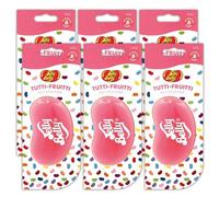 Jelly Belly Car Air Freshener, 3D Gel, 30 Day Long Lasting Fragrance, Pink Hanging Novelty Car Scent Accessory - Tutti Fruitti 6 Pack