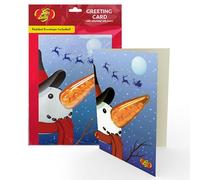 Jelly Belly Snowman Greeting Card 28g- Merry Christmas Card Perfect for A Wholesome Holiday Greeting- Yuletide Season Funny Christmas Cards