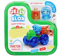 Jelly Blox - Tractor Vehicle Set | Squishy Is More Fun! | Unique Squishy Building System | For Ouch-Free, Open, Imaginative Play | For Boys And Girls Ages 2+
