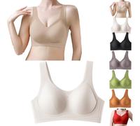 Jelly Bra, Lifting Wire-Free Jelly Bras, Plus Size Cooling Full Coverage Minimizer Bras for Women (2PCS-A,5XL)