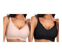 Jelly Bra Sports Bras Women 3 Pack 2 Pack Non Wired Support Full Coverage Wireless Push Up Soft Everyday Seamless Bras Comfort Jelly Bra Sports Lightweight Quick Dry Stretch Tops Underwear