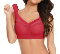 Jelly Bras for Sagging Breasts Pull On Bras for Women UK Seamless Wmbra Posture Correcting Sports Bra Plus Size Wireless Soft Comfy Full Coverage Pull Up Bralettes Sleep Everyday Wear