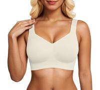 Jelly Bras for Women UK Plus Size Wireless Push Up Bra Full Coverage Support Seamless Bra Breathable Padded Large Busts Underwear with Adjustable Strap Gym Yoga Sleep Comfort Gel Bras