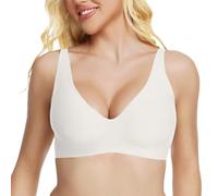 Jelly Bras for Women UK Wireless Seamless Bra Push Up Leopard Print Bras Comfort Sleep Bralettes T-Shirt Bra Comfortable Wireless T Shirt Bralettes with Support Padded and Adjustable Straps White #3