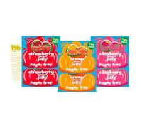 Jelly Bundle With Hartleys Sugar Free Strawberry, Raspberry and Orange Jelly Crystals (2 x 23g Pack of Each Flavour) with Intrinsic Treats Shopping List Card