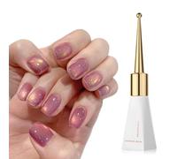 Jelly Cat Eye Gel Nail Polish, Pink Glitter Crystal Gel Nail Polish, 10ml Pearl Shell Reflective Polish, Sparkle Shiny Cat Eye UV Soak-Off Gel Polish Use With UV LED Lamp