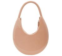 Jelly Clutch Purse For Women Crescent Shoulder Handbag Candy Color Moon Bag Evening Purse Top Handle Handbags For Prom, Khaki, M