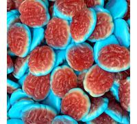 Jelly Filled Brains - Strawberry Flavour Gummy Brain Sweets With Jelly Centre - 1kg Bag - Perfect for Halloween Sweets - Gluten Free