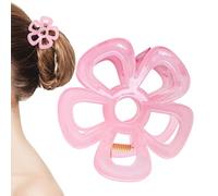 Jelly Flower Claw, Flower Claw Clips, Jelly Hair Claw Clips | Strong Hold Hair Clips, Elegant Artistic Floral Hair Clips for Thin Thick Hair