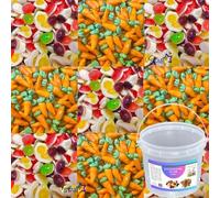 Jelly foam Carrots & Egg shape orange & Fruit flavour Jelly sweets with Easter Gift Tub 1kg - Perfect for Easter