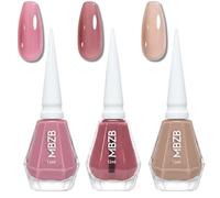 Jelly Gel Nail Polish, 3Pcs Translucent Nude Pale Pink Nail Polish, Quick Dry Peel Off Water-Based Varnish, No Lamp Gel Nude Shades for French Manicure at Home