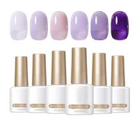 Jelly Gel Nail Polish Set | 7ml Professional Jelly Polish Gel Set of 6 | Multi-colormanicure Accessories for Salon Home Party Wedding Valentine