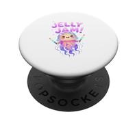Jelly Jam - Funny Cartoon Jellyfish Ocean Music Design PopSockets Adhesive PopGrip