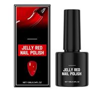 Jelly Nail Polish - 10ml Red Gel Nail Polish | Blood Gel Polish | Transparent Crystal Red Nail Polish | Gel Polish | Soak Off Christmas Burgundy Red Gel Nail Polish For Fall Winter