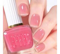 Jelly Nail Polish, Baby Pink Nail Varnish, Translucent Nude Quick Dry Nail Polish, No Need UV Lamp Chip Resistant, Non-Toxic, Long-Lasting nail polish for Women & Girl At-Home Manicure (35#Jelly Pink)
