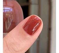 Jelly Nail Varnish - Dark Red Natural Nail Polish Quick Dry - Long Lasting Translucent Nude Nail Varnish - Water Based Breathable Cherry Red Nail Polish - No UV Needed for Women DIY Manicure