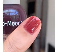 Jelly Nail Varnish - Dark Red Purple Nail Polish Quick Dry - Long Lasting Translucent Nude Nail Varnish - Water Based Breathable Cherry Red Nail Polish - No UV Needed for Women DIY Manicure