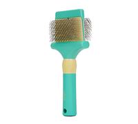Jelly Pet Double Sided Flexible Slicker Brush, Made for Professionals, Flexible Head, Glide Through a Knot, Longer pins, Made in USA, Large, Teal