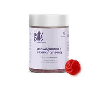 Jelly Pills Ashwagandha KSM-66 Gummies with Siberian Ginseng & Goji - Adaptogens for Stress & Anxiety with Withania Somnifera - 70 Vegan Gummies Gluten-Free - Natural Forest Fruits Flavour