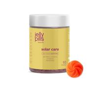 Jelly Pills Beta-Carotene Gummies with Lycopene, Zeaxanthin, Copper and Vitamins A, C & E - 60 Vegan Gummies - No Added Sugar - Strawberry Flavour - Antioxidant Skin Support