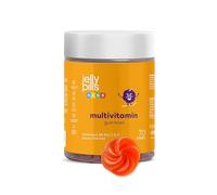 Jelly Pills Multivitamin and Mineral Gummies for Kids - 70 Vegan Gummies - No Added Sugars - Strawberry Flavor - A, B, C, D, E, Zinc, Biotin & Folic Acid