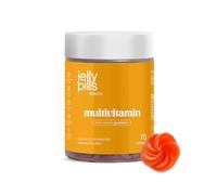 Jelly Pills Multivitamin Gummies for Adults - with Vitamins A, B, C, D, E and Zinc - 70 Vegan Gummies - No Added Sugar - Strawberry Flavour - Energy & Immune System