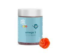 Jelly Pills Omega 3 Gummies for Kids with DHA from Microalgae - 70 Gummies 2-Month Course - No Added Sugar - Orange Flavour - Brain, Concentration & Vision Support