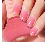 Jelly Pink Nail Polish, Long Lasting & Quick Dry Nail Varnish, Blue Glitter Nail Polish for Women & Girls, No Need Cure, DIY Nail Art Home Manicure for DIY Nail Art (45#Baby Pink)
