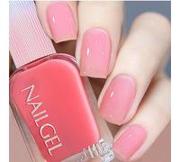 Jelly Pink Nail Polish - Translucent Light Effect - 60 Seconds Quick Dry - Long-Lasting Varnish - Eco-Friendly, Non-Toxic Formula - Perfect for Natural Pink Nails