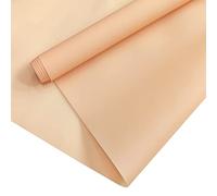Jelly PVC Vinyl Roll 30x135cm Soft Solid Colored Smooth Waterproof PVC Fabric for Mat Hair Bows Jewelry Making (Light Orange)