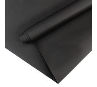 Jelly PVC Vinyl Roll 30x135cm Soft Solid Colored Smooth Waterproof PVC Fabric for Mat Hair Bows Jewelry Making (Black)