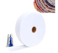 Jelly Roll Batting Strips for Rugs 2 1/4 Inch 36 Yards with Clover Fabric Tube Maker,White Batting Strips for Jelly Roll for Weaving Plush Toys, Bags, Carpets, Quilts, Crafts