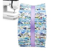 Jelly Roll Fabric - 40 Precut Cotton Strips 50x6.5cm | Quilting Pātchwork Craft Fabric | for Sewing DIY Quilt Projects, Cushions Doll Clothes Dresses Table Covers, Soft Cotton Floral Bundles