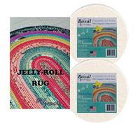 Jelly Roll Rug Kit Bundle, Including Pattern and Two (2) Rolls of Bosal Katahdin Batting On-A-Roll (Standard Version)