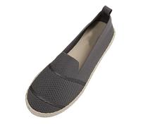 Jelly Shoes Women 6 Autumn New Europe and The States and The States Foreign Trade Big Yards Round Head Flat Bottom Lazy People A Foot Comfortable Casu Leather Ballet Shoes for Women (Grey, 6.5)