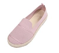 Jelly Shoes Women 6 Autumn New Europe and The States and The States Foreign Trade Big Yards Round Head Flat Bottom Lazy People A Foot Comfortable Casu Leather Ballet Shoes for Women (Red, 5.5)