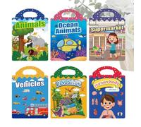 Jelly Sticker Book - 26cm Reusable Activity Scrapbook Set of 6