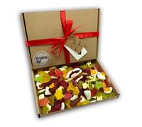 Jelly Sweet Mix Sweets Gift Box Hamper For Any Occasion (Kraft Box, Red Ribbon)
