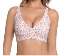Jelly Wireless Bra for Women UK Deep V Push Up Seamless Bralettes Comfortable Soft Bras Non Wired Full Coverage Support Bralettes with Adjustable Straps Sleep Bra Women's Everyday Bras S-4XL