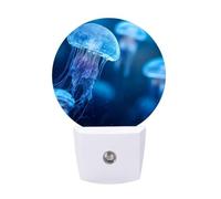 Jelly1fish in The Dark Blue Sea Funny LED Night Lights 11.2x5x7.5cm