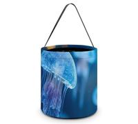 Jelly1fish in The Dark Blue Sea Halloween Tricking Or Treating Bag