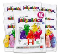 Jellyatrics Jelly Babies - 150g Bag of Sweets 18x - Meet the Jellyatrics and Experience the Fruity Novelty Candies, Gummy Sweets, and Chewy Sweet - Exciting Halal Sweet for any Occasions