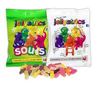 Jellyatrics Jelly Babies Original and Sours - 150g Bags of Sweets - Meet the Jellyatrics and Experience the Novelty Sweet, Sour Sweets, and Fruity Jellies - Exciting Sweet for Everyone